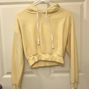 yellow long sleeve crop top